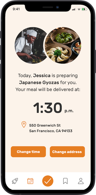 Receiving meals at your own convenient time